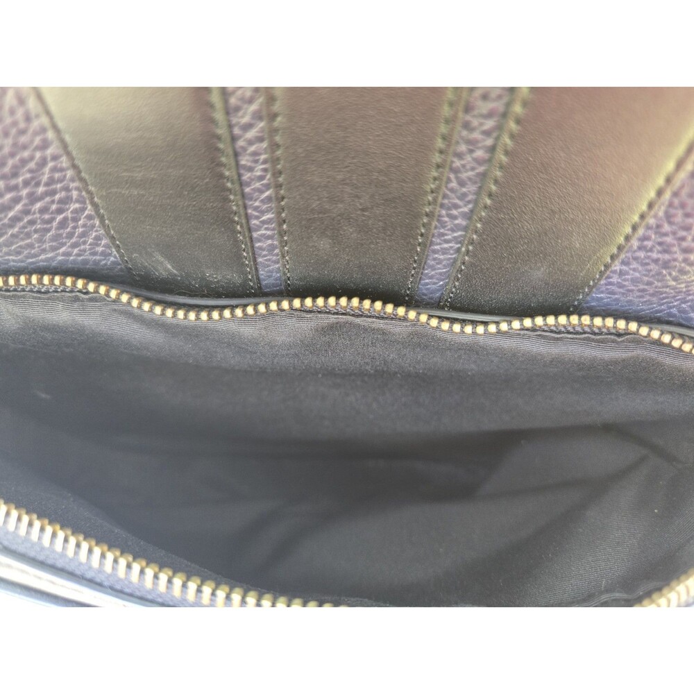 COACH MENS/UNISEX BOND BACKPACK PEBBLE LEATHER MIDNIGHT BLUE/BLACK NWOT - Picture 8 of 9